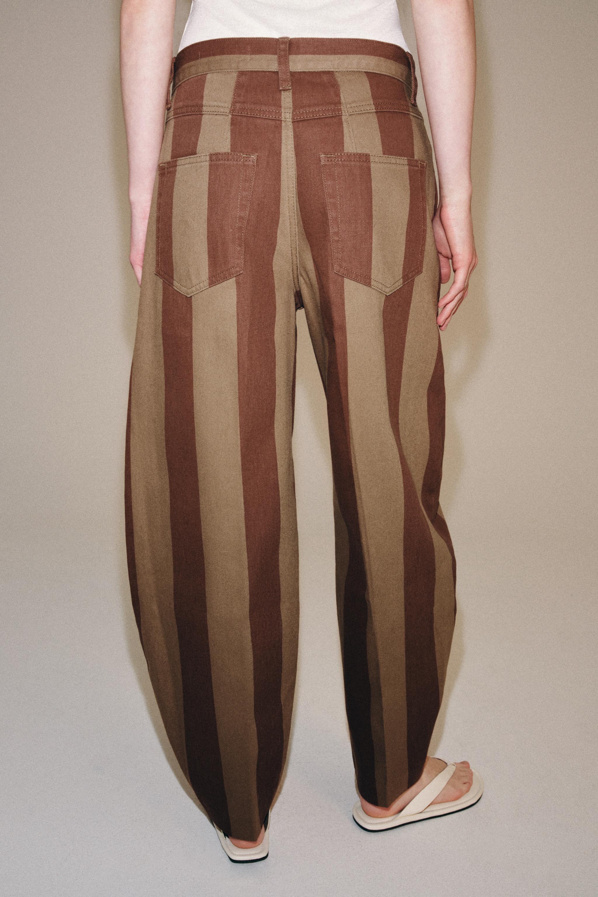 ZW COLLECTION TAPERED HIGH-RISE STRIPED JEANS